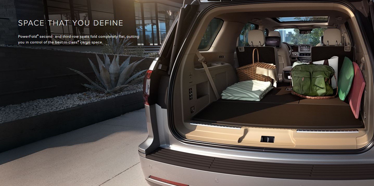 Fold down 3rd row seating giving you more space
